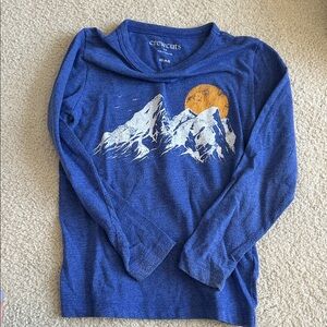 Crewcuts Navy Blue Mountain & Sun Long Sleeve Tee